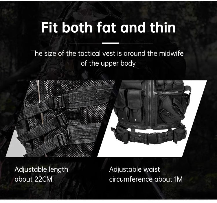 6000D Nylon Tactical Camouflage Vest Multi-Pocket Hunting Training Gear
