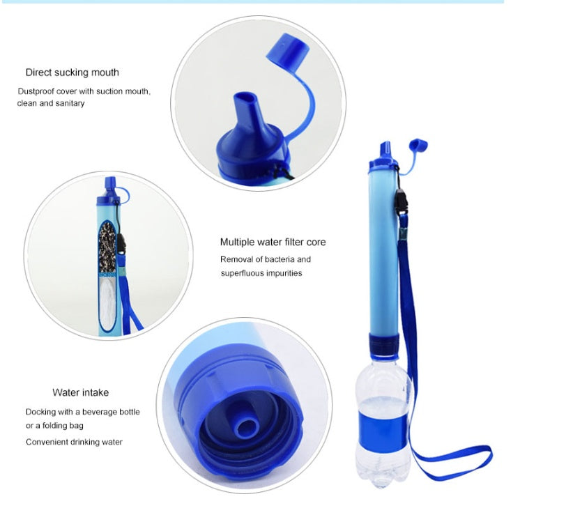 Portable Water Filter Straw for Outdoor Survival