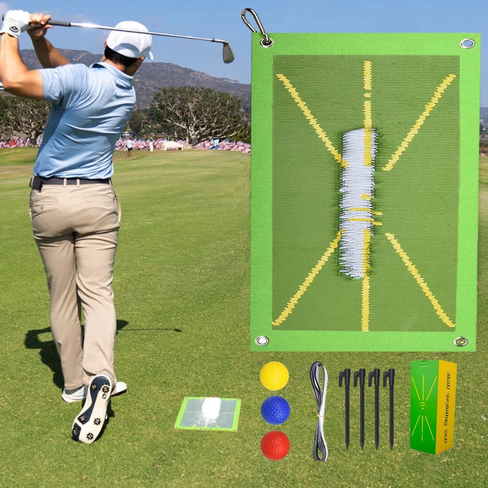 Golf Swing Practice Track Training Mat