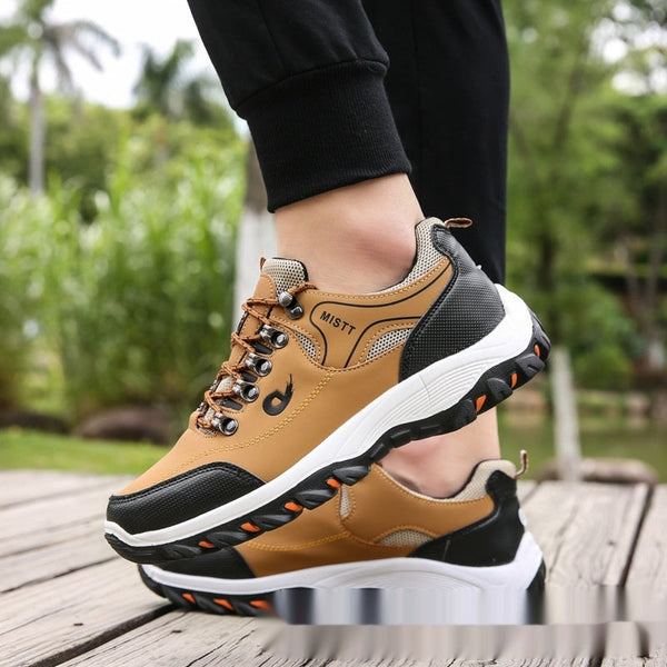 Men's Color-Block Hiking Shoes – Lightweight Outdoor Trail Sneakers