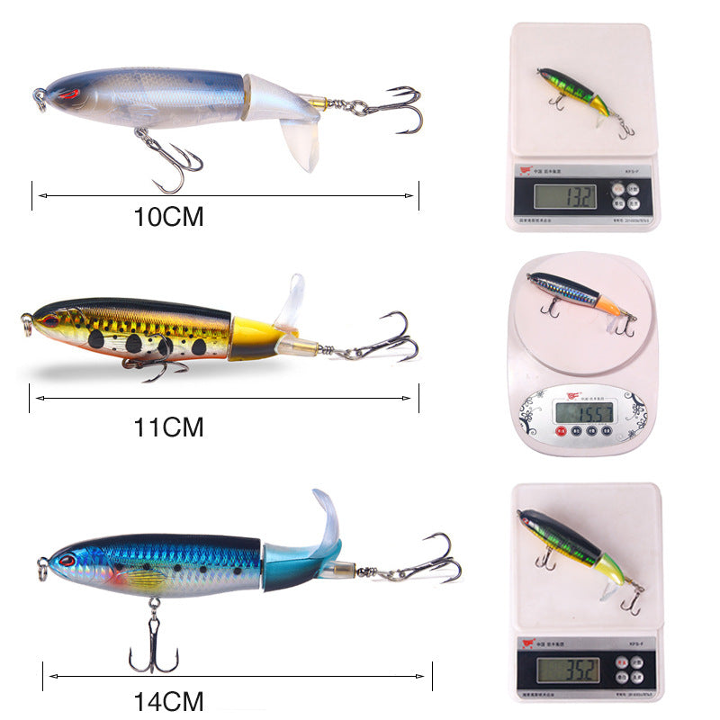 Bait Propeller Tractor Floating Pencil Fishing Lure 15g