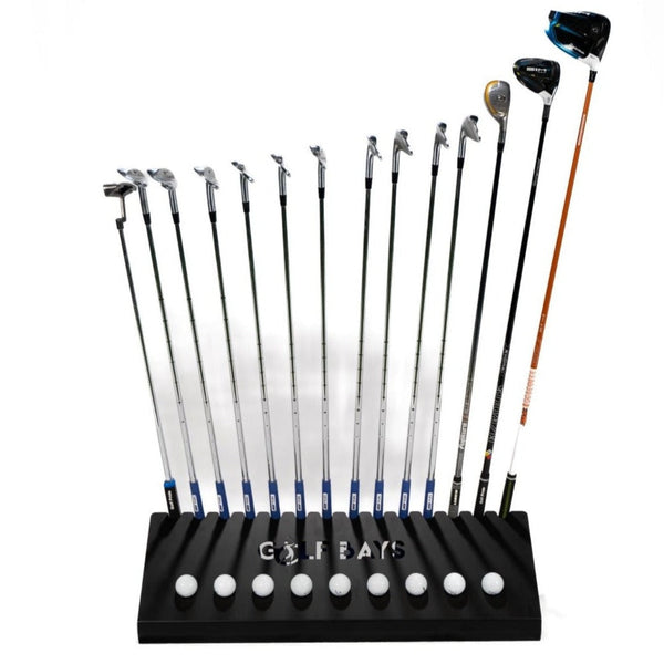 Club Display Rack, Holds 14 Clubs & 9 Golf Balls , Indoor Golf Storage