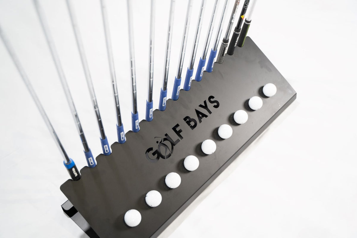 Club Display Rack, Holds 14 Clubs & 9 Golf Balls , Indoor Golf Storage