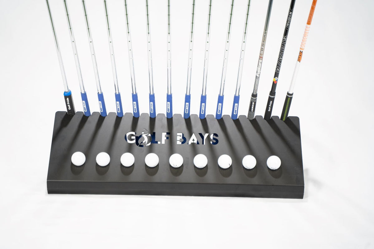 Club Display Rack, Holds 14 Clubs & 9 Golf Balls , Indoor Golf Storage
