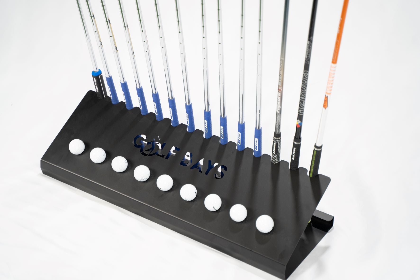Club Display Rack, Holds 14 Clubs & 9 Golf Balls , Indoor Golf Storage