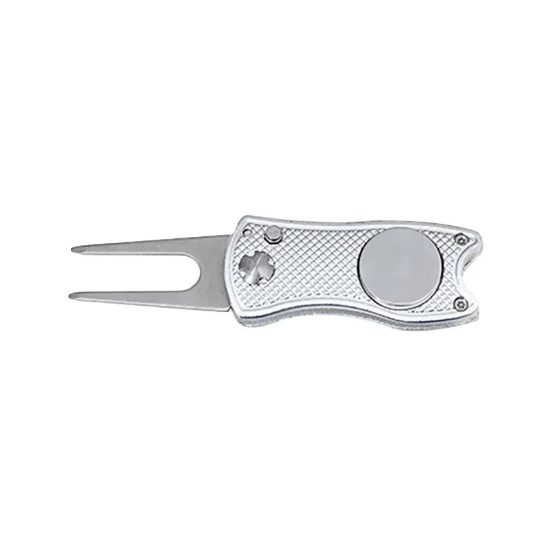 Foldable Golf Divot Tool with Ball Marker