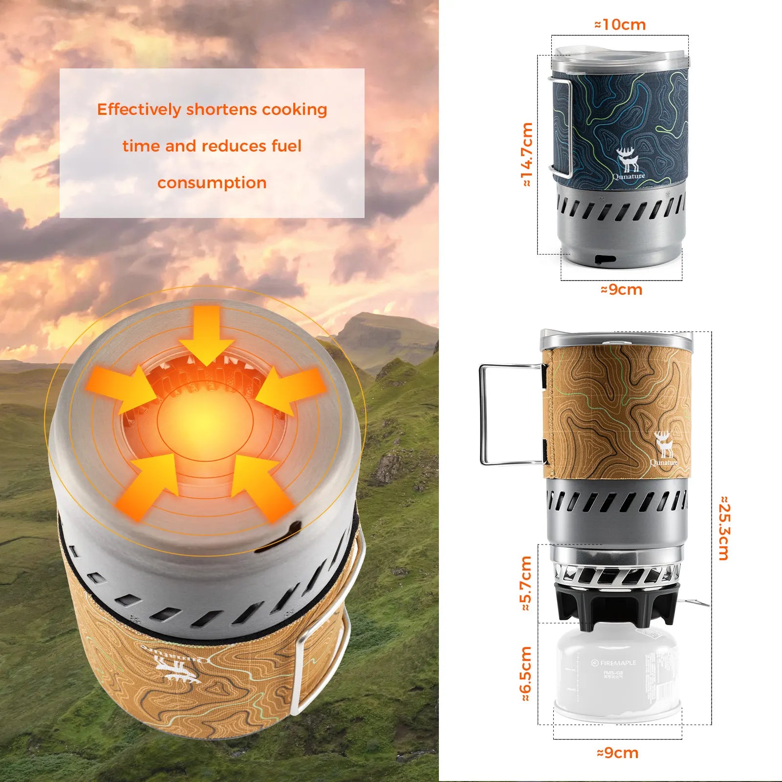Integrated Heat Collection Camping Stove System