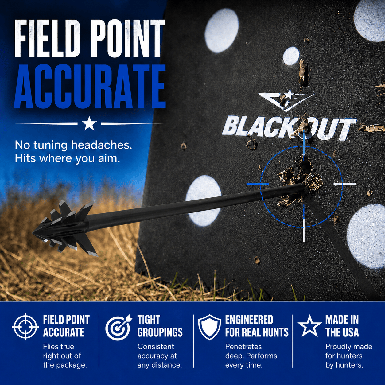 100 Grain Broadhead |Small Game and Turkey | Fixed Blade
