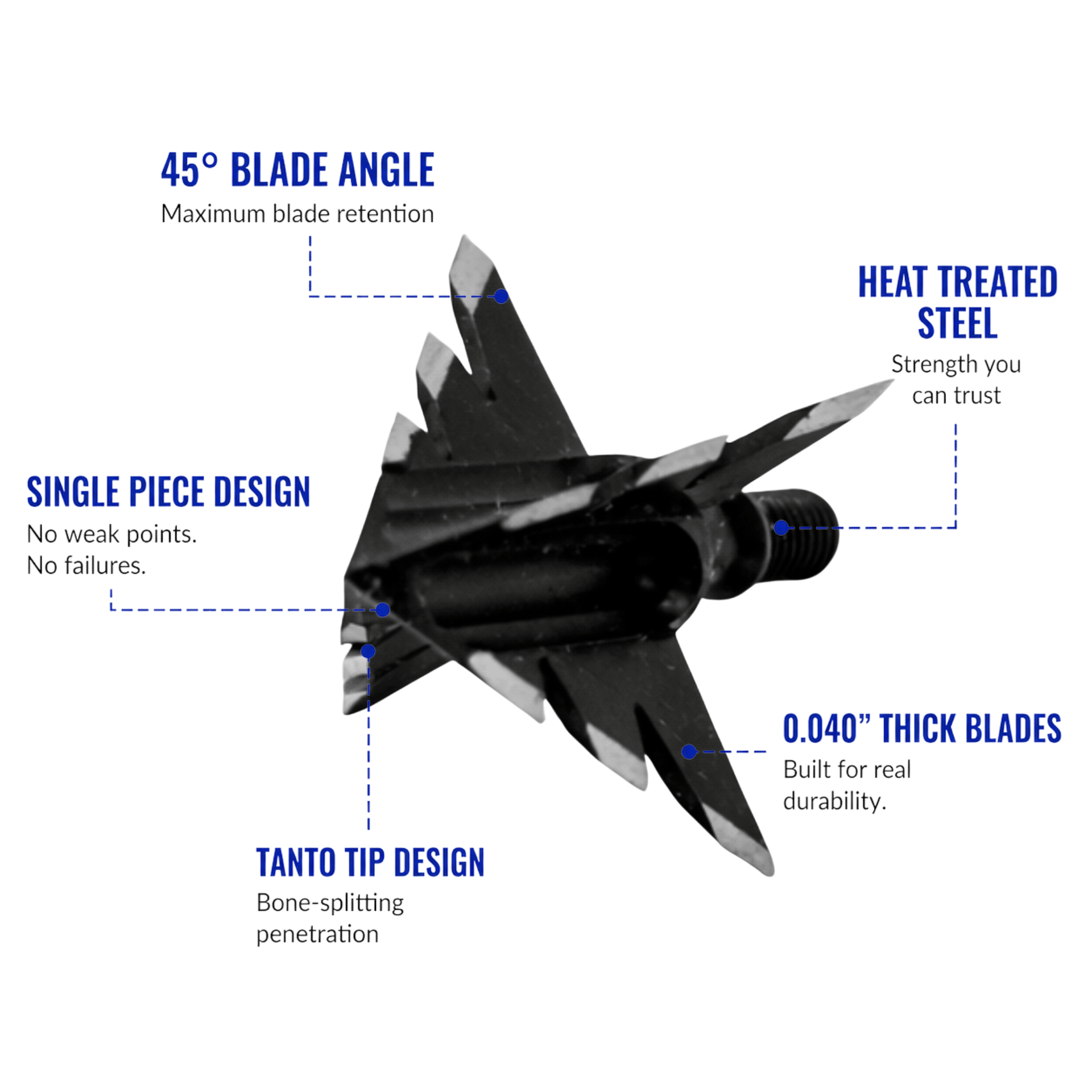 100 Grain Broadhead |Small Game and Turkey | Fixed Blade